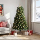  Umjetno božićno drvce s pomičnim granama i kuglicama 210 cm | shoptok.hr