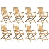  Sklopive vrtne stolice 8 kom 53 x 66 x 99 cm od bambusa | Eponuda.ba