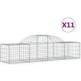  Obokane gabion košare 11 kosov 200x50x40/60 cm pocinkano železo, (20757885) | Shoptok.si
