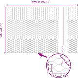 vidaXL Ograda s stupovima Siva 0.8 x 10 m Čelik | shoptok.hr