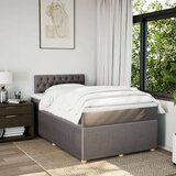 vidaXL Box spring postelja z vzmetnico taupe 120x200 cm blago, (21291981) | Shoptok.si