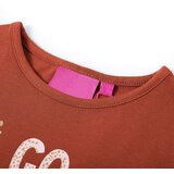  Dječja majica s dugim rukavima boja konjaka 116 | shoptok.hr