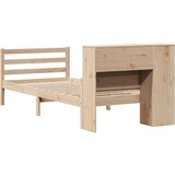 vidaXL Knjižna postelja brez vzmetnice 100x200 cm trdna borovina | Shoptok.si