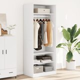 vidaXL Garderobna omara bela 80x50x200 cm inženirski les Cene