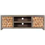 TV ormarić sivi 120 x 30 x 40 cm od masivnog drva manga | shoptok.hr