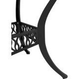  Vrtni stol crni Ø 90 x 75 cm od lijevanog aluminija | shoptok.hr