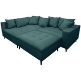 MID.YOU KOTNA SEDEŽNA GARNITURA, mikrovlakna barve petroleja | Shoptok.si
