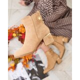 Resti Women's low stiletto boots in light brown Dogdas | ePonuda.com