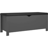 vidaXL kutija za pohranu s jastukom siva 105 x 40 x 45 cm od iverice | shoptok.hr