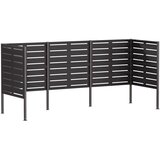  Ekran za kante za smeće 249 x 85 x 113 cm Čelik Crna | shoptok.hr