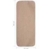  Protuklizni otirači za stepenice 15 kom 60x25 cm bež pravokutni | shoptok.hr