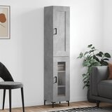  Visoka komoda siva betona 34,5x34x180 cm od konstruiranog drva Slike