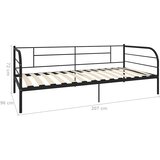  Okvir za dnevni ležaj crni metalni 90 x 200 cm Crna | shoptok.hr