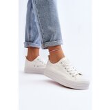 EVENTO Women's White Fabric Sneakers Staneva | Shoptok.si
