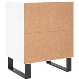  Noćni ormarići 2 kom sjajni bijeli 40x30x50cm konstruirano drvo | Eponuda.com