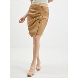 Orsay Light brown women's leatherette skirt - Ladies Cijene