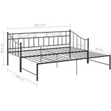  Za krevet na razvlačenje crni metalni 90 x 200 cm | shoptok.hr