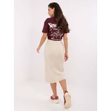 Sublevel Skirt-D93020M50243A1-light beige | shoptok.hr
