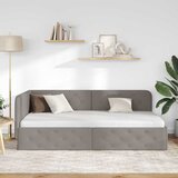 Kutni okvir kreveta Sivo-smeđa 100 x 200 cm tkanina | shoptok.hr