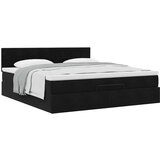 vidaXL Otomanski krevet s madracem crni 180x200 cm baršunasti | shoptok.hr