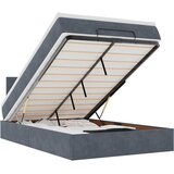 Maison Chic Otomanski Posteljni okvir - Dvoposteljna postelja - Zakonska postelja z vzmetnico siv 120x200 cm žamet-J1776, (21768426) | Shoptok.si