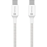Stitch Thread pleten USB-C v USB-C kabel bele barve dolžine 2m