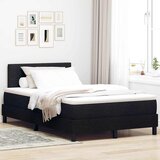  Krevet s opruga kutije s LED trakama Crna 120 x 190 cm tkanina | Shoptok.si