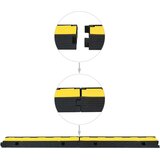 vidaXL Podna zaštita za kabele most s 1 kanalom od gume 100 cm | shoptok.hr
