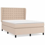  The Living Store Box spring postelja z vzmetnico kapučino 140x190cm umetno usnje - Box Spring Postelja, (21448666) | Shoptok.si