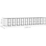  kavez za pse s krovom čelični 24,2 m² | Eponuda.ba