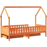vidaXL Otroški posteljni okvir s predali 90x200 cm trdna borovina, (21322252) | Shoptok.si