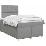  Boxspring krevet s madracem Svjetlosiva 120 x 200 cm Tkanina | shoptok.hr