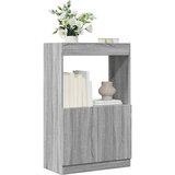 vidaXL Visoka omara siva sonoma 63x33x100 cm inženirski les | Shoptok.si