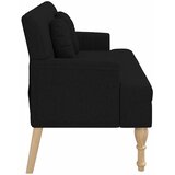  Klupa s jastucima crna 113 x 64,5 x 75,5 cm od tkanine | shoptok.hr