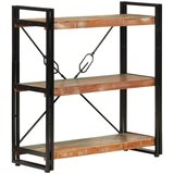  Regal za knjige s 3 razine 77x30x80cm obnovljeno drvo i željezo | shoptok.hr