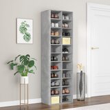 Furnova Omara za čevlje betonsko siva 54x34x183 cm iverna plošča, (21955844) | Shoptok.si