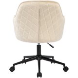 MID.YOU VRTLJIVI STOL kovina, tekstil bež, črna | Shoptok.si