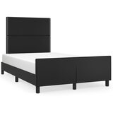  The Living Store Posteljni okvir z vzglavjem črn 120x190 cm umetno usnje - Posteljni Okvir Z Vzglavjem, (21446467) | Shoptok.si