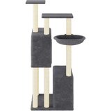 vidaXL Penjalica za mačke sa stupovima za grebanje tamnosiva 122 cm | shoptok.hr