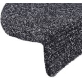  Prostirke za stepenice, samoljepljive, 15 kom, 56x17x3 cm, tamno sive, poluokrugle | shoptok.hr