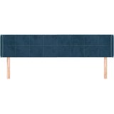  Uzglavlje s ušima tamnoplavo 203x16x78/88 cm baršunasto | shoptok.hr