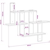 Polica na zidu Drvo hrasta 85 x 13,5 x 73,5 cm | shoptok.hr