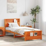  Okvir za krevet s uzglavljem Voštano smeđa 90 x 190 cm | shoptok.hr