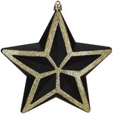  Božićni ukras zvijezda 15 cm zlatna, crna | shoptok.hr
