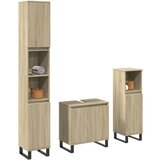 Maison Chic Kopalniški sestavi - Kopalniška garnitura 3-delna sonoma hrast inženirski les, (21787824) | Shoptok.si
