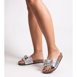 Gemre Silver flip-flops with a bow and a bear Segan | Shoptok.si