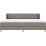  Krevet s opruga kutije Sivo-smeđa 200 x 200 cm tkanina | shoptok.hr