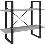 Furnova Knjižna omara 2-nadstropna siva sonoma 80x30x70 cm konstr. les, (21950726) | Shoptok.si