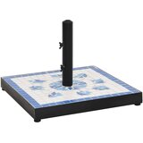 vidaXL Postolje za suncobran četvrtasto 12 kg plavo-bijelo | shoptok.hr