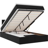  Otomanski okvir kreveta s madracem crni 120x200cm umjetna koža | shoptok.hr